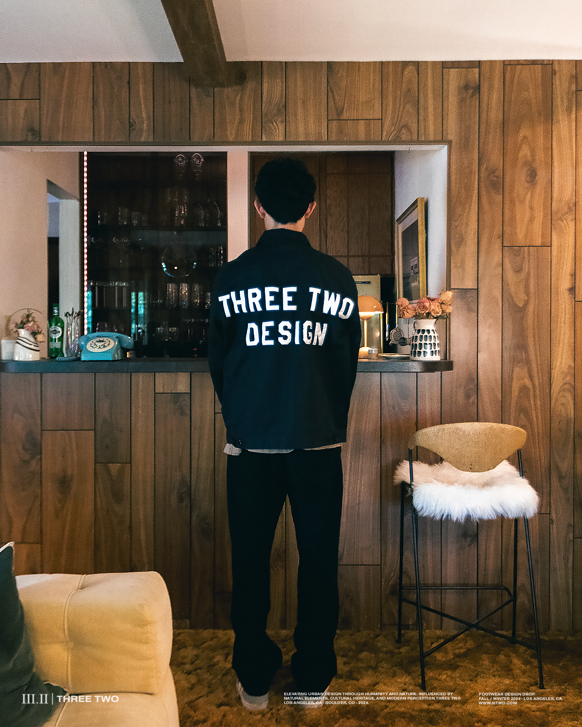 Three Two X Dickies Worker "Design Team" Jacket - Black/White