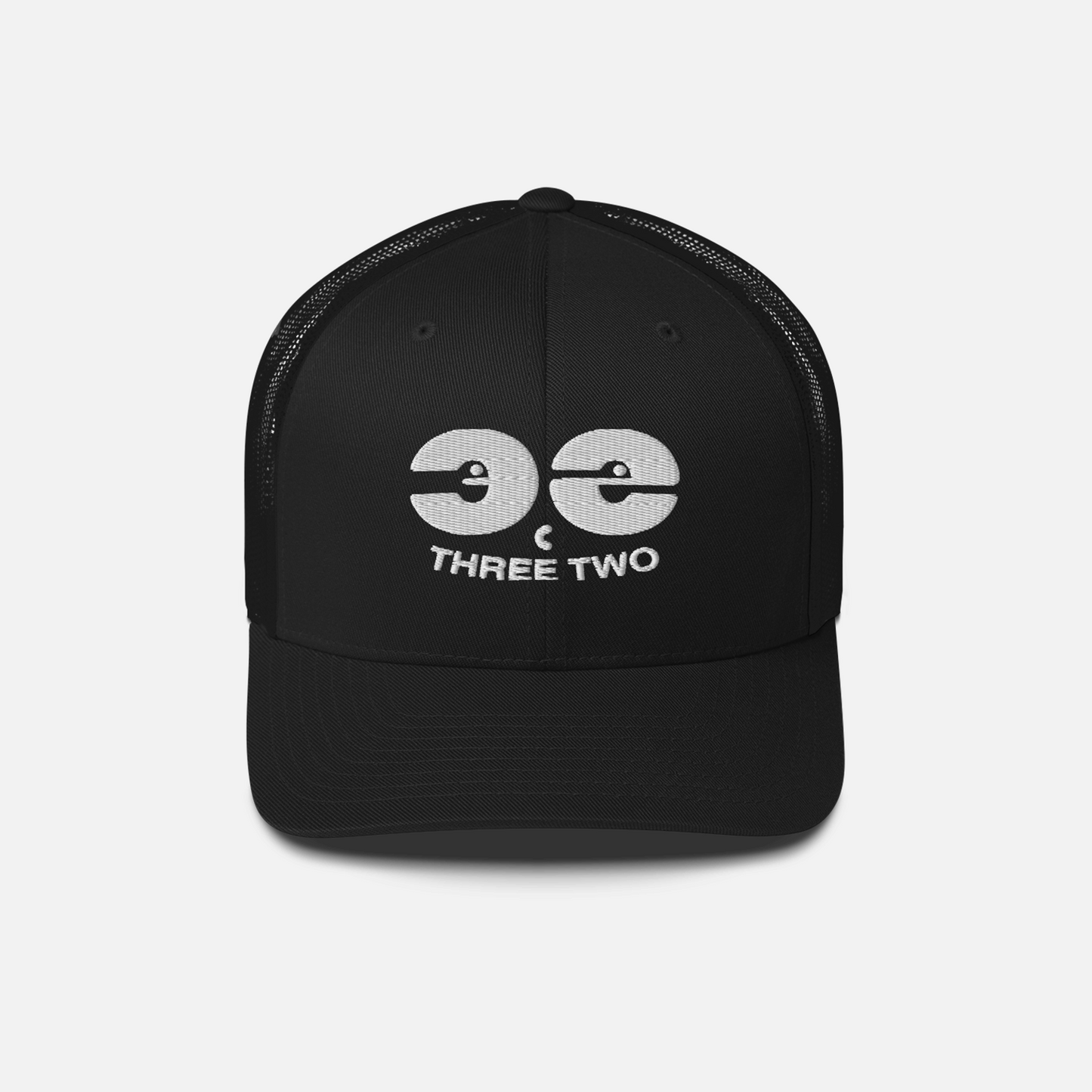 Three Two Face - All Black Trucker Hat