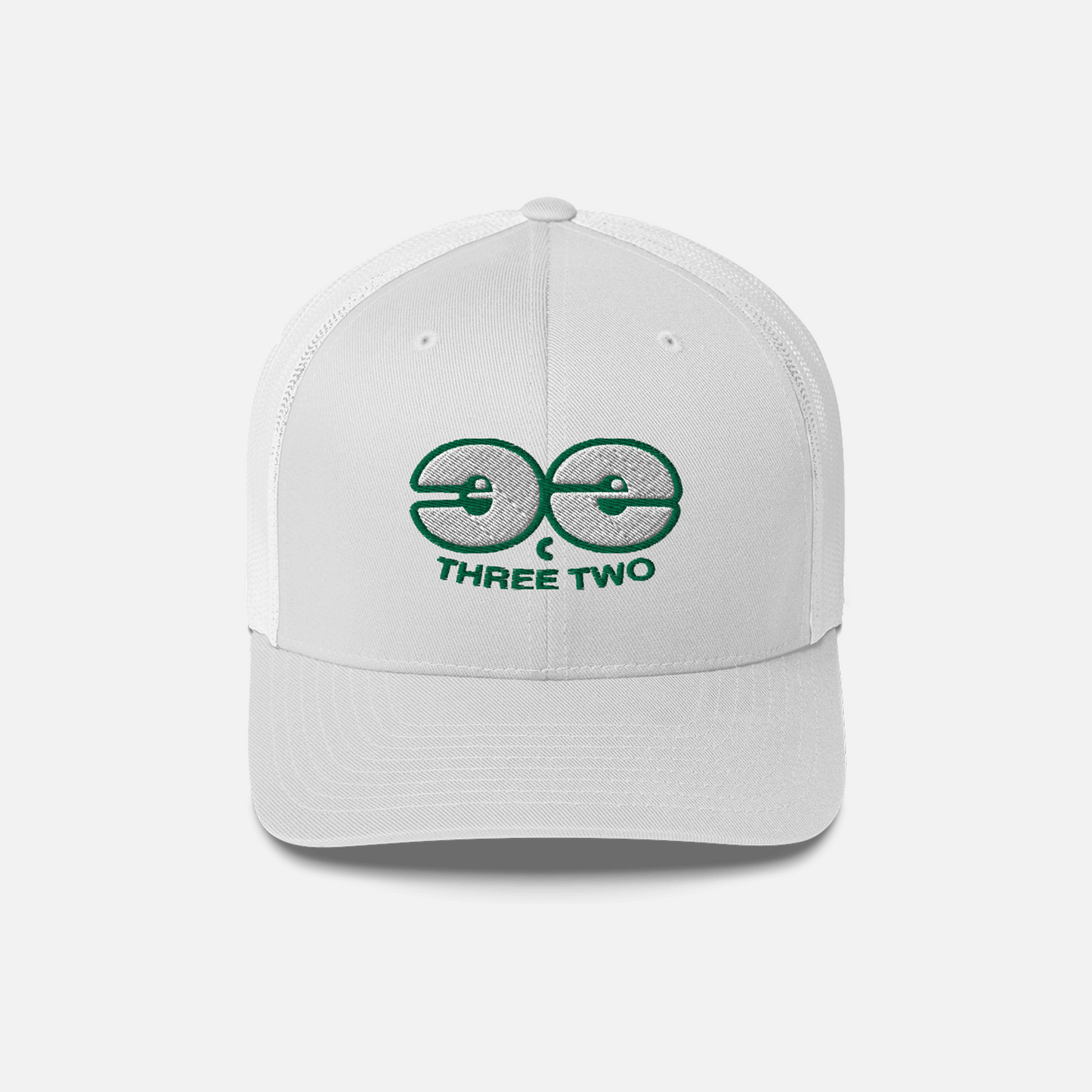 Three Two Face - All White Trucker Hat