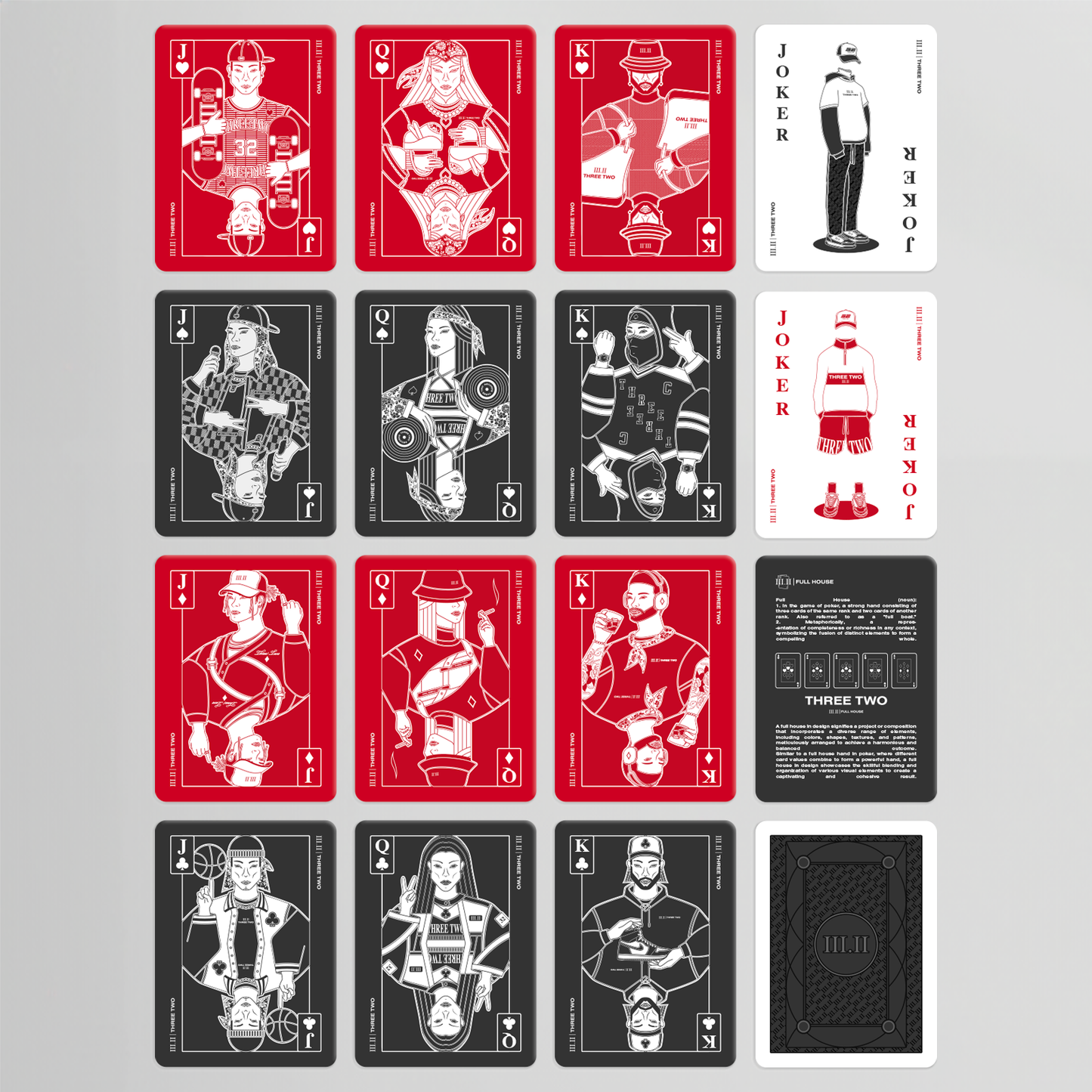 Three Two - Full House - Deck of Playing Cards