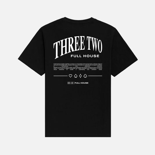 Three Two - Full House Collection T-Shirt - Black / White