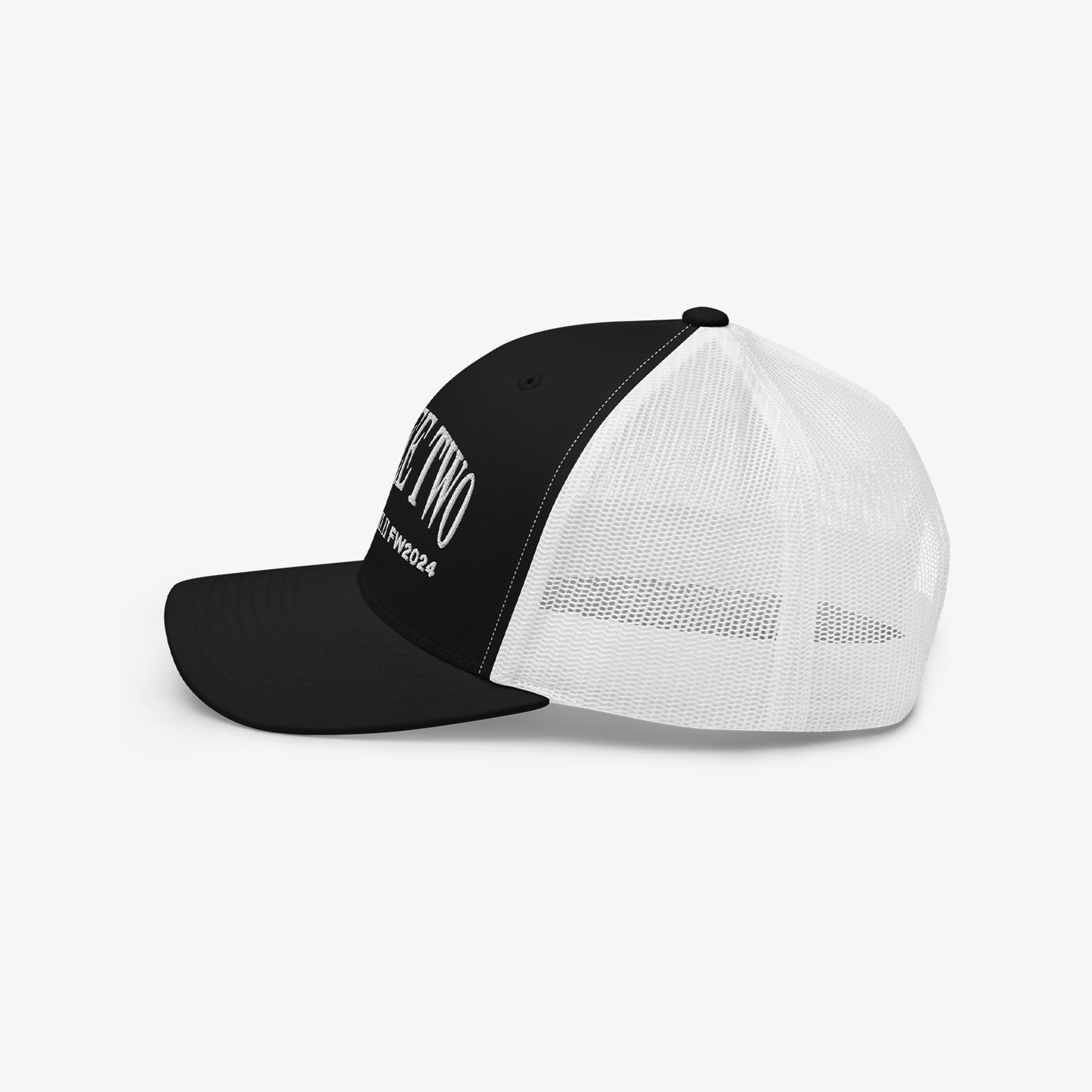 Three Two FW2024 Trucker Hat - Black/White