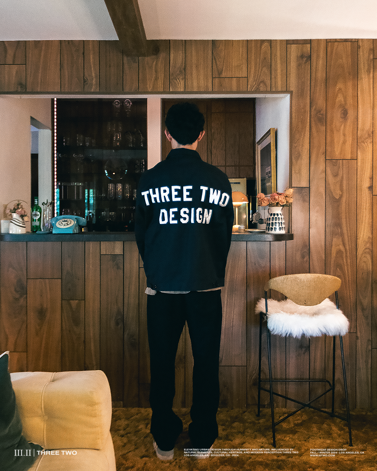 Three Two X Dickies Worker "Design Team" Jacket  - Black/White