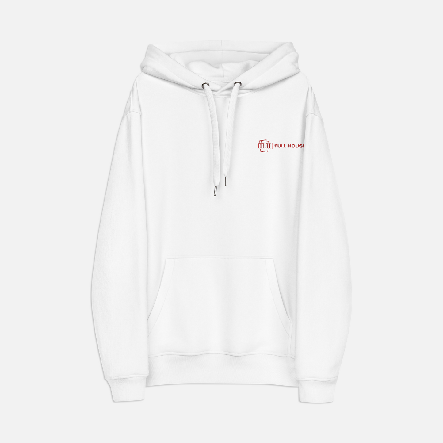 Queen of Hearts - Hoodie White / Red