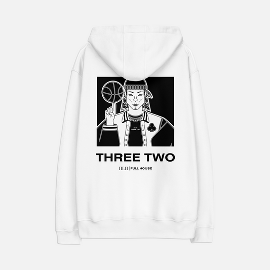 Jack of Clubs - Hoodie White / Black