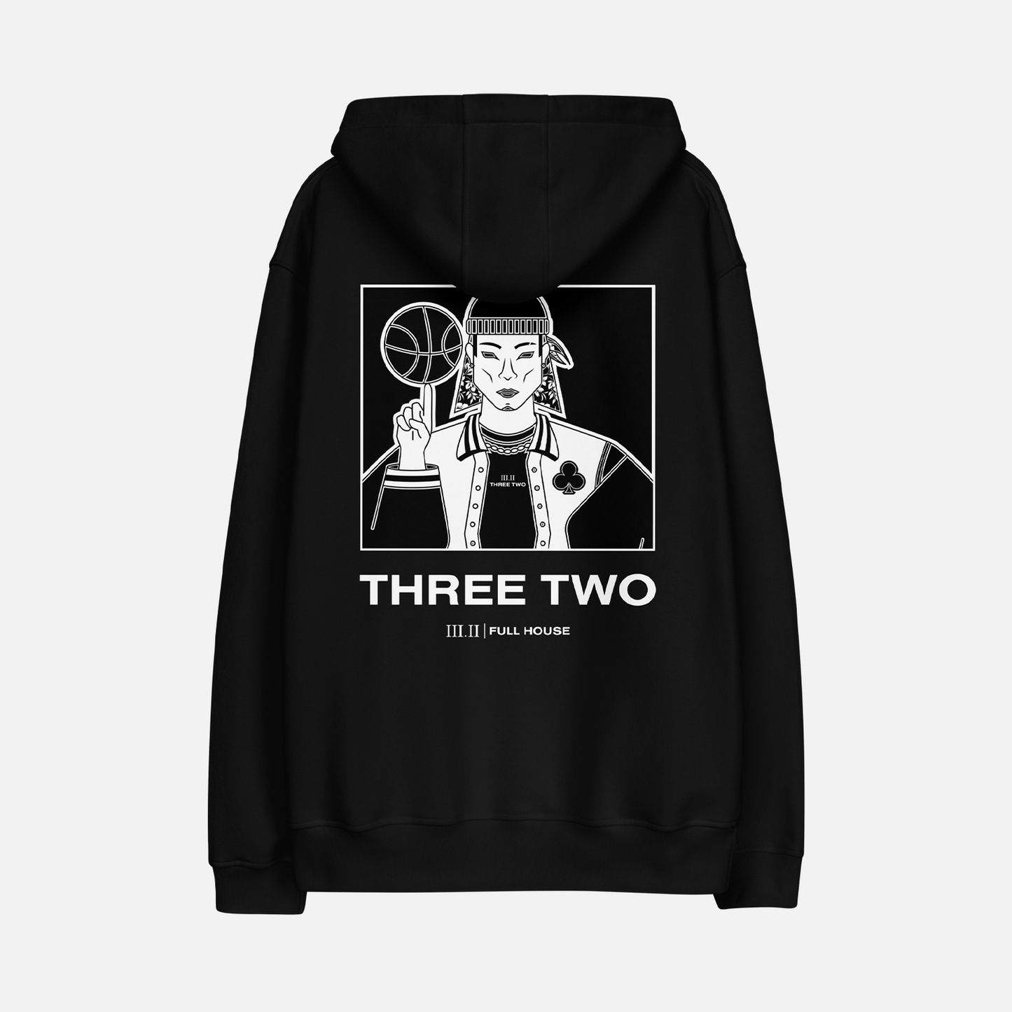 Jack of Clubs - Hoodie Black / White