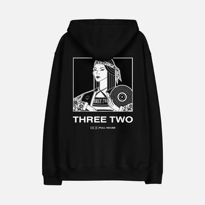 Queen of Spades - Hoodie Black / White