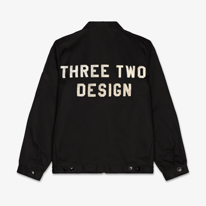 Three Two X Dickies Worker "Design Team" Jacket  - Black/White